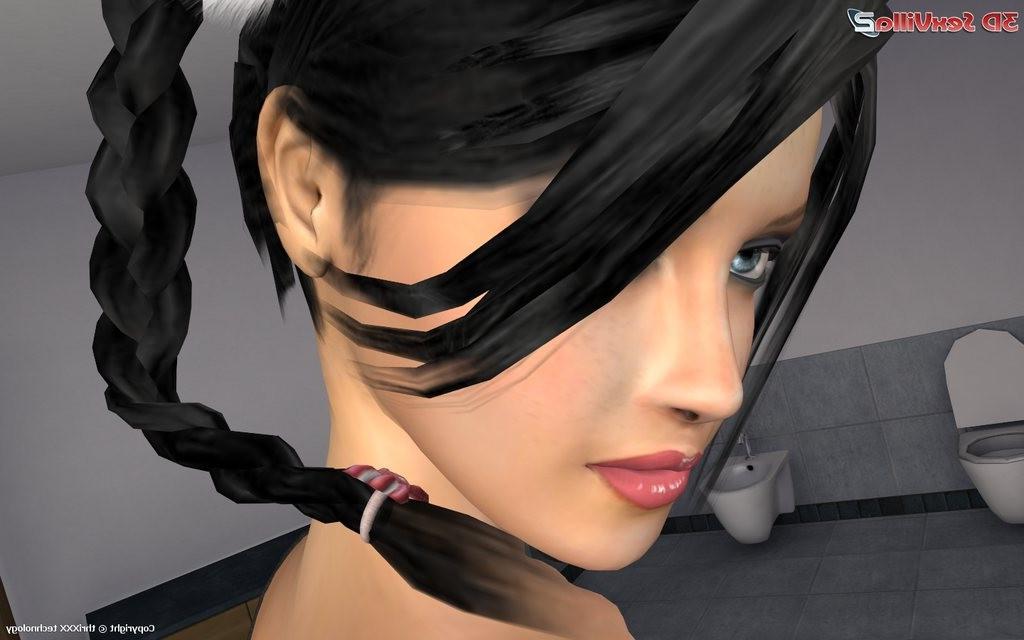 16P Animated cyber babe gets it point of view style