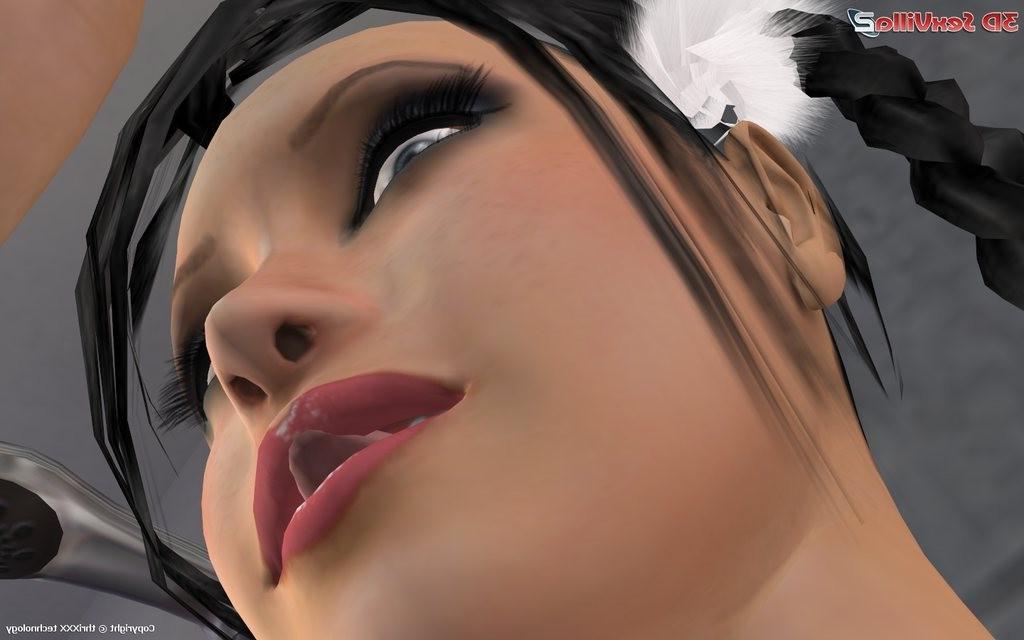 16P Animated cyber babe gets it point of view style