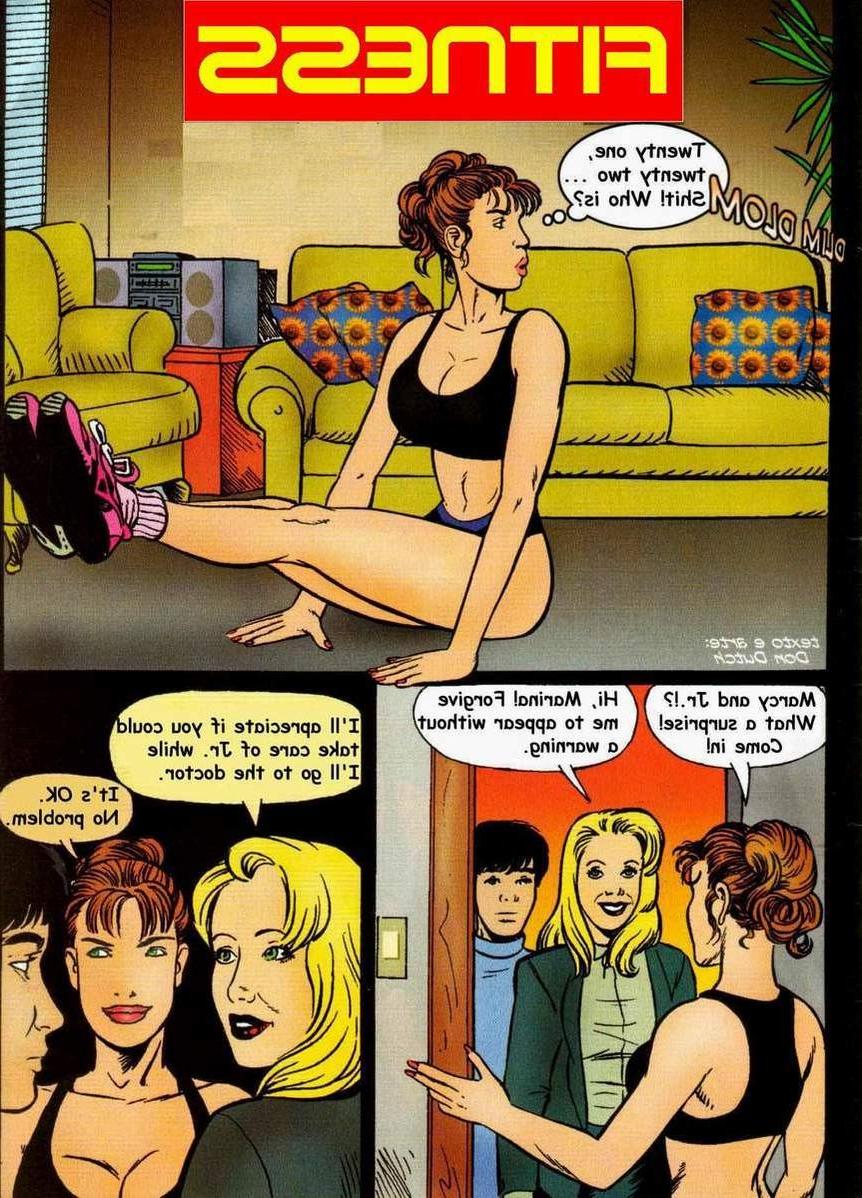 8P Anime comics of boy seduced by aunt fitness trainer