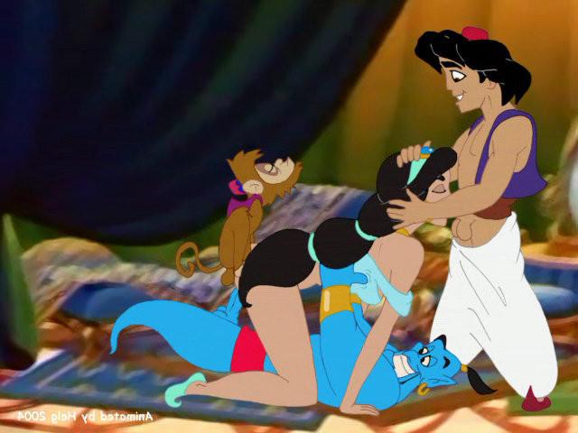 12P Princess Jasmine blowjobbing then getting attacked