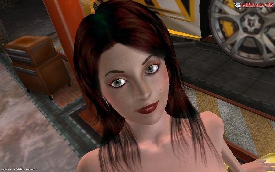 8P Cyber chick has sex in a garage with a driver