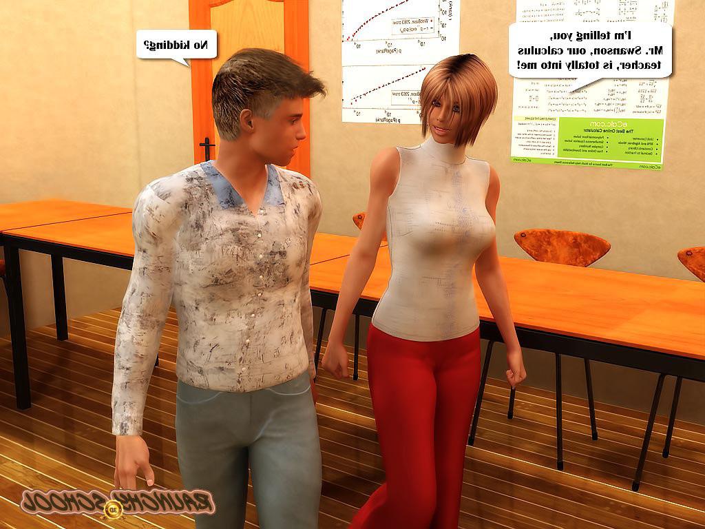 12P Guy spies on hot coed nailed by horny male teachers