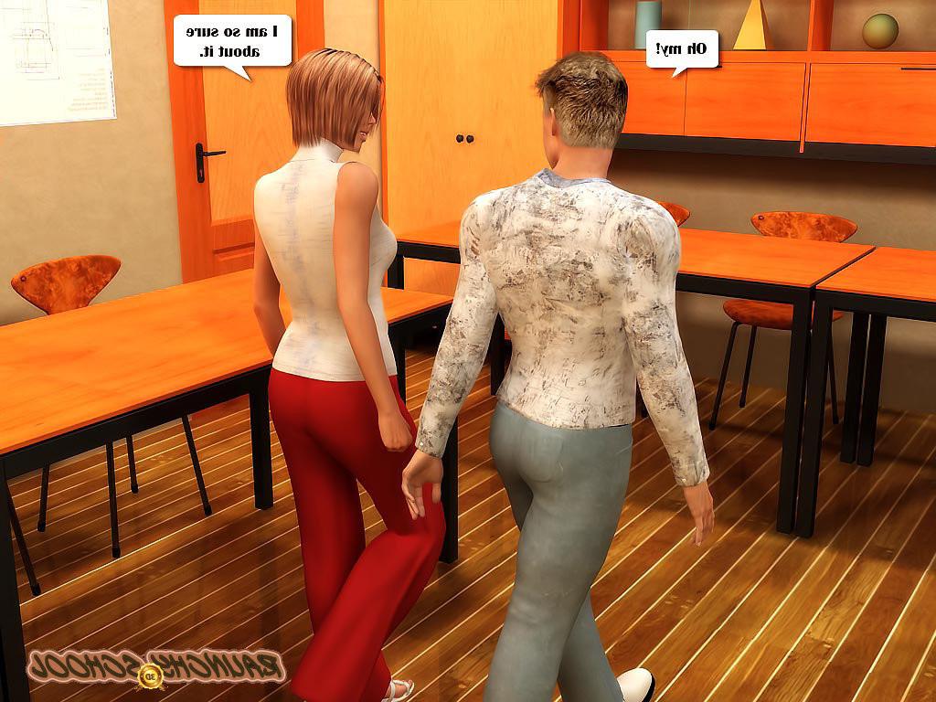 12P Guy spies on hot coed nailed by horny male teachers