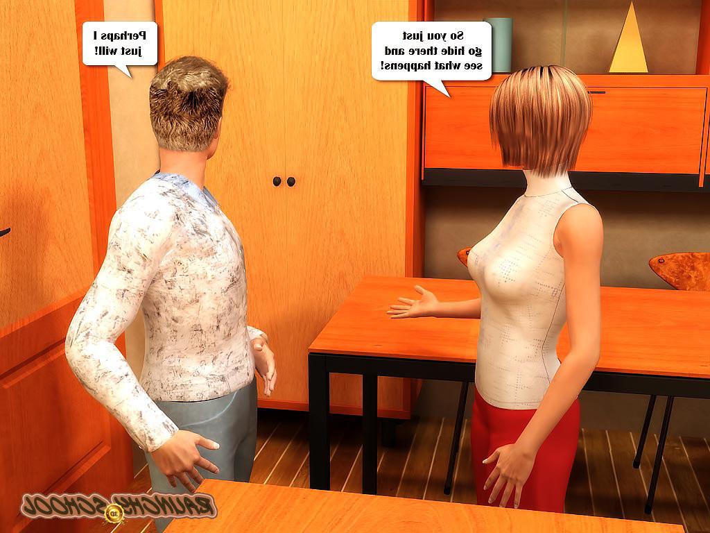 12P Guy spies on hot coed nailed by horny male teachers