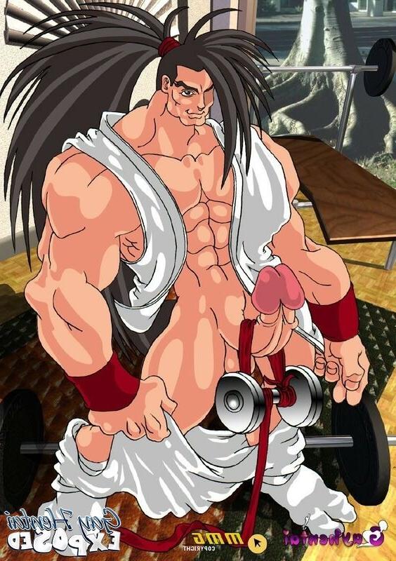 12P Purple haired hentai gay gets sexy butt licked while he masturbates his thick co