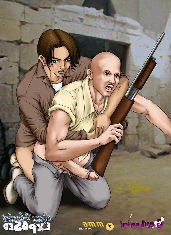 12P Purple haired hentai gay gets sexy butt licked while he masturbates his thick co