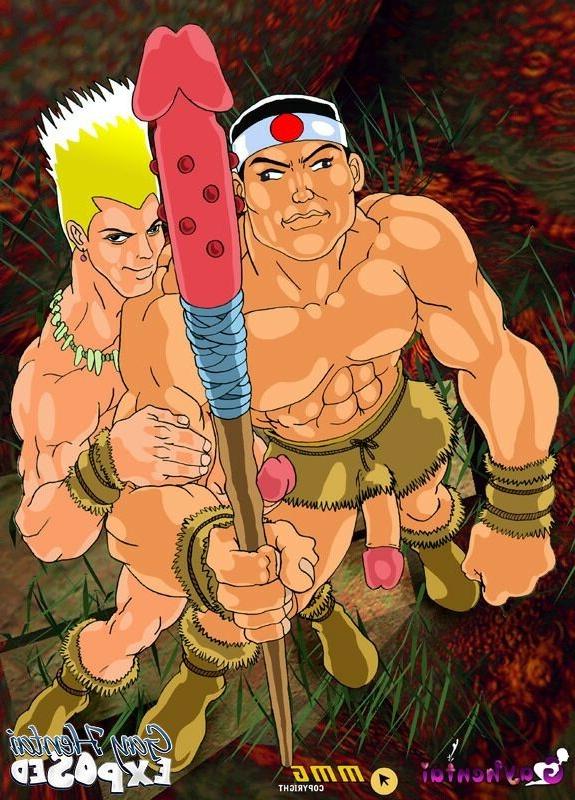 12P Amazing brunette hentai gay strips jeans panties and shows his monster penis out