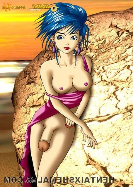 12P Two lustful shemales touching their huge pricks