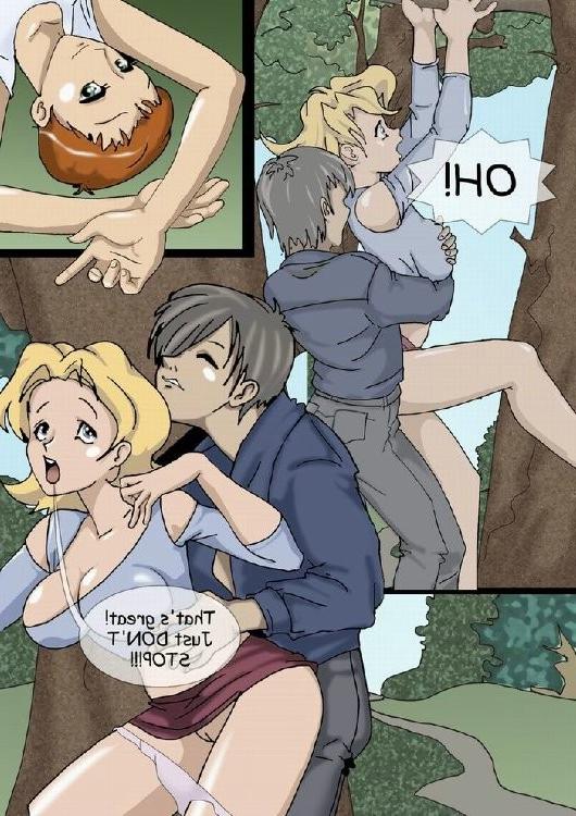 15P Porn comics with two sexy chicks going to the park and get fucked