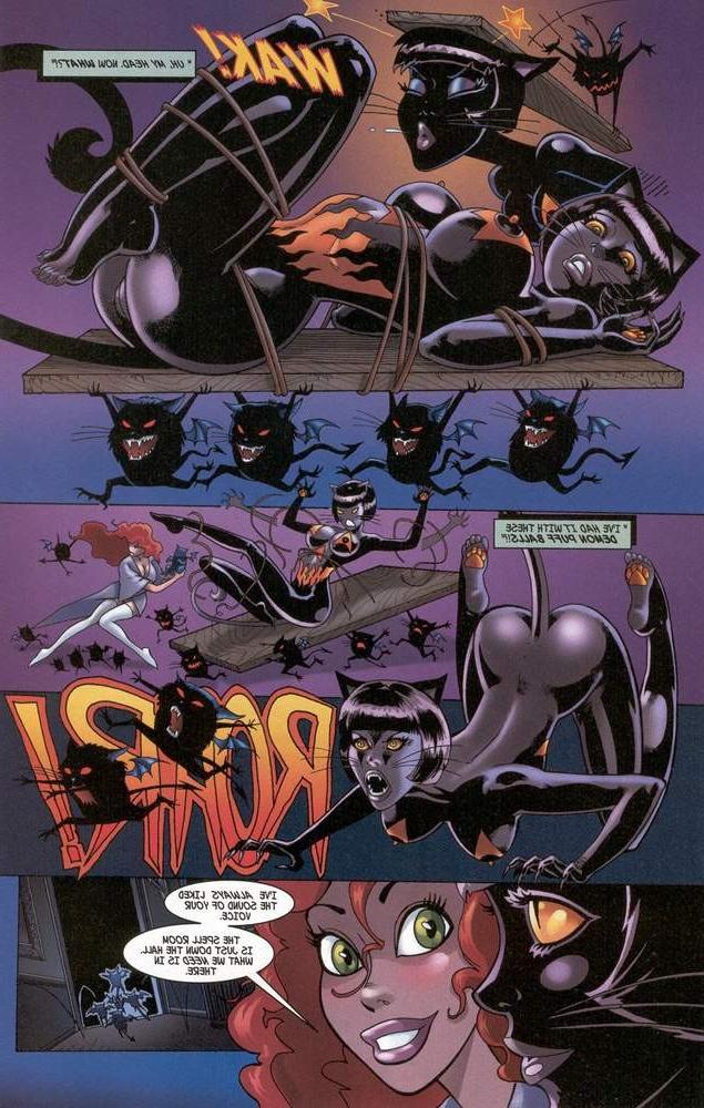 12P Anime adult comics of witch and goblin cat familiar