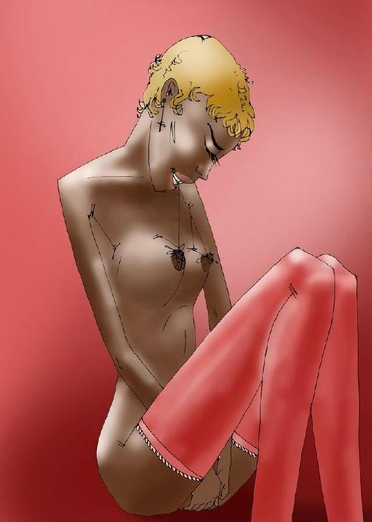 16P Hot and sexy comics with blonde getting fucked and ebony posing