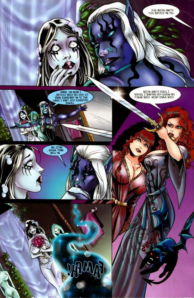 9P Anime comics of witch and the skeleton man adventure