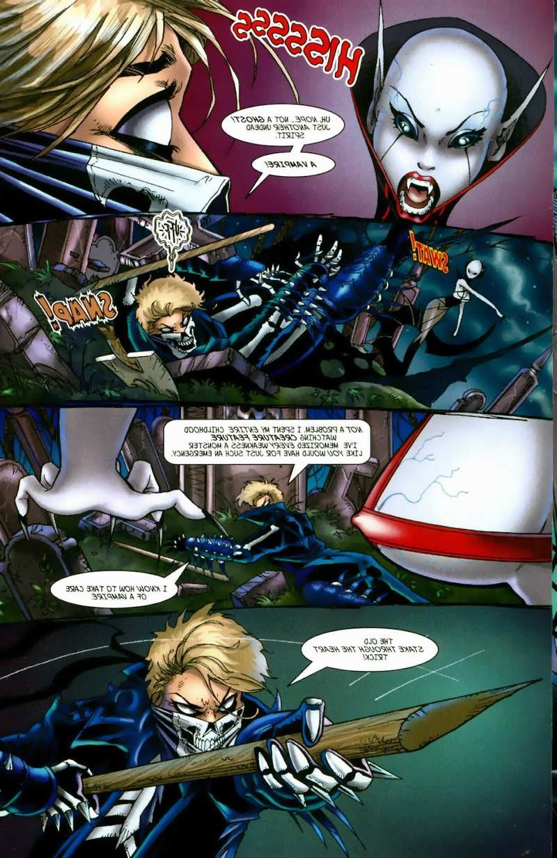 9P Anime comics of witch and the skeleton man adventure
