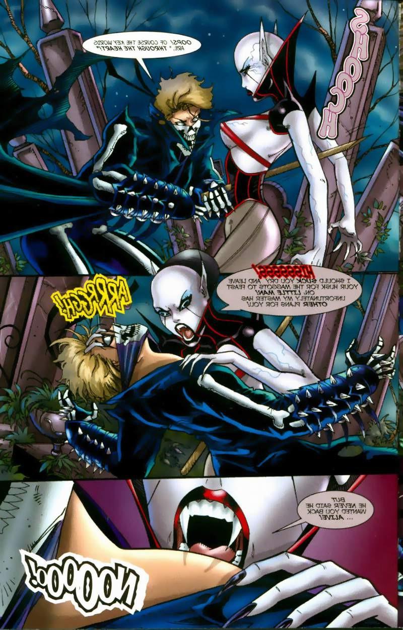 9P Anime comics of witch and the skeleton man adventure