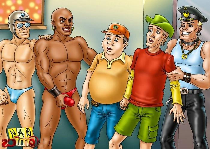 12P A bunch of horny gay studs shagging like rabbits in heat