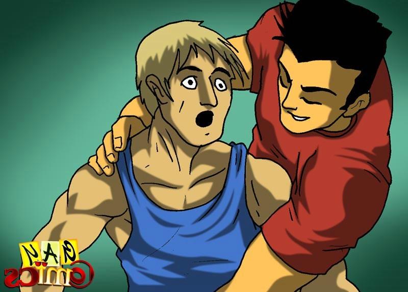 12P Guy catches his boyfriend masturbating and jacks off his meat
