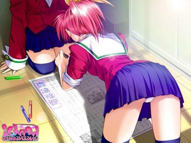 15P Pink haired anime girl getting used