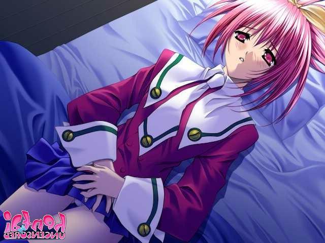 15P Pink haired anime girl getting used