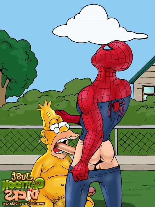 10P Homer Simpsons boyfriends and Gay asses for Spider-Man