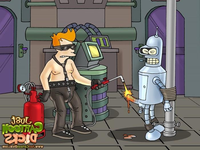10P Gay robot from Futurama and Horny Beavis and Butt-head