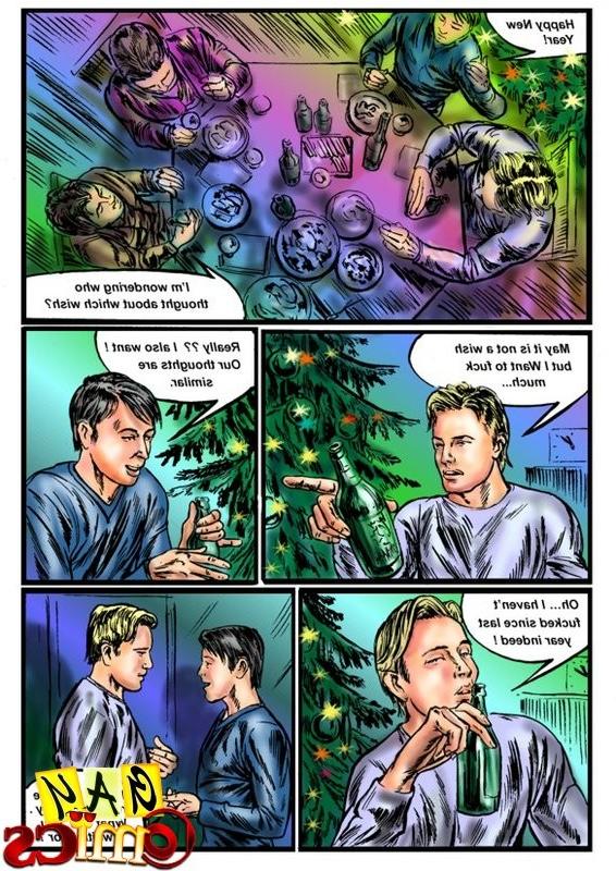 12P Gay New Year cartoons