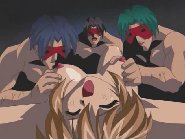 16P Animated group fuck with kinky guys shoving cocks in screaming