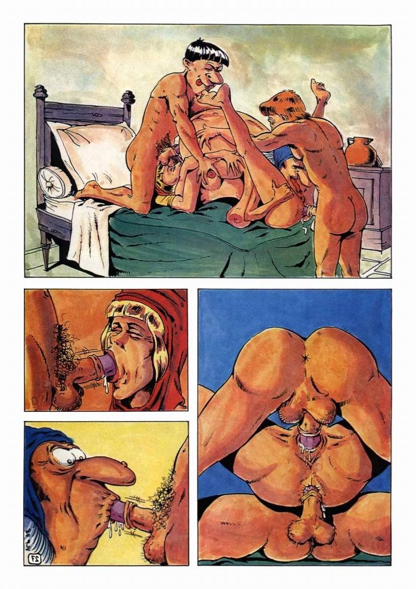 9P Porno-Comics über das große Rotkäppchen und den Wolf, der fickt