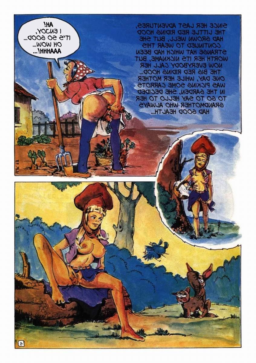 9P Porn comics of the big red riding hood and wolf adventure