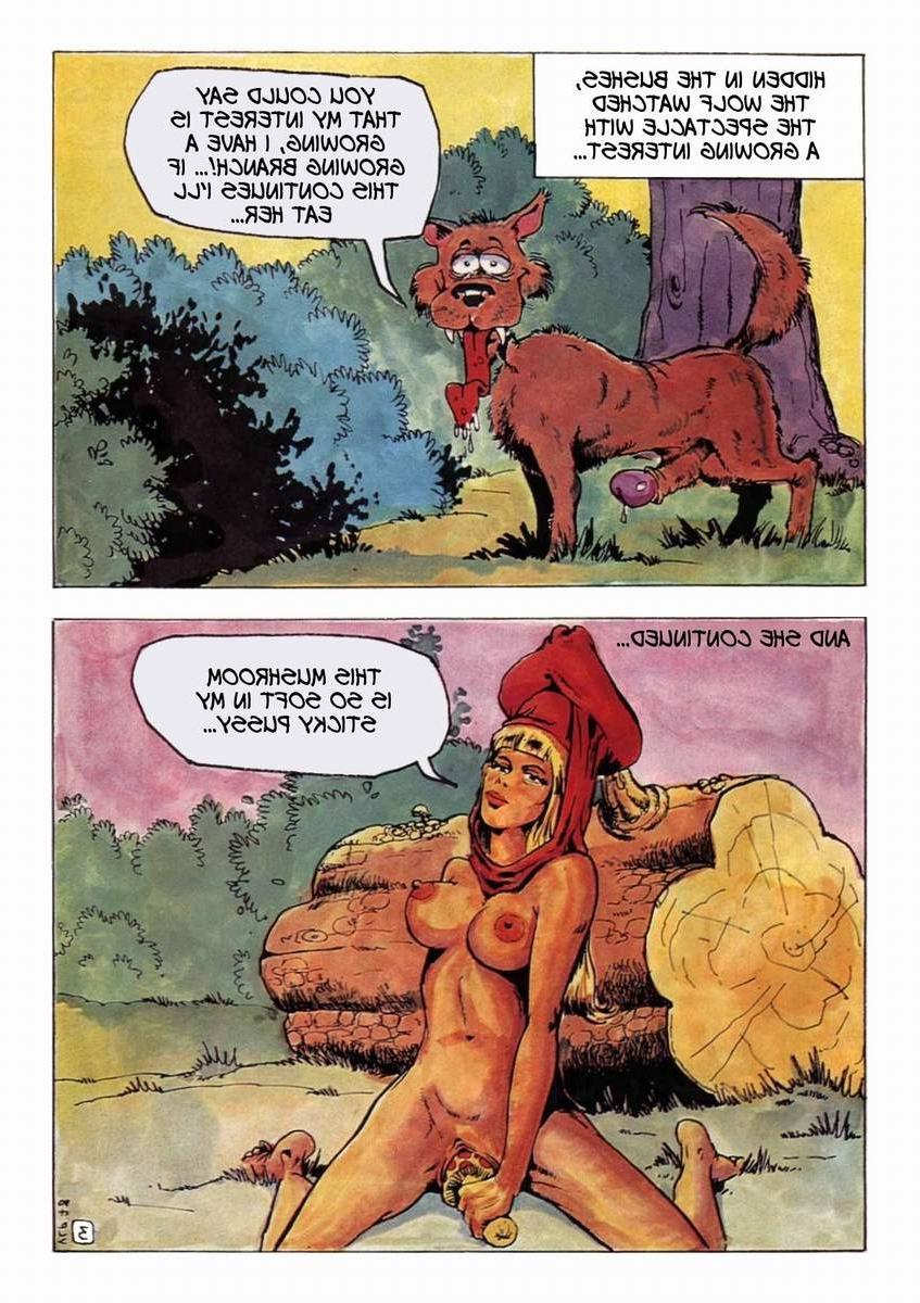 9P Porn comics of the big red riding hood and wolf adventure