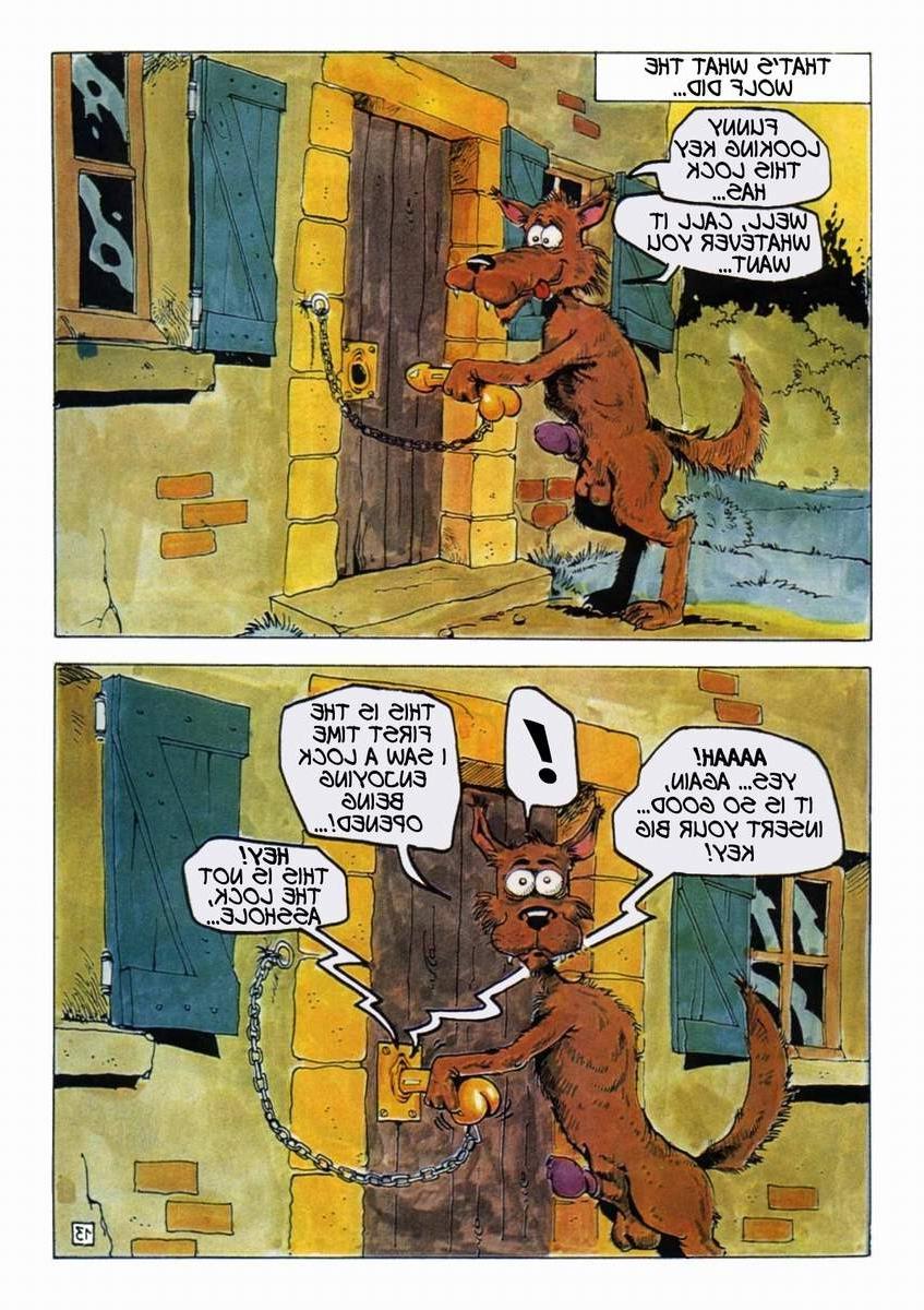 9P Porn comics of the big red riding hood and wolf adventure