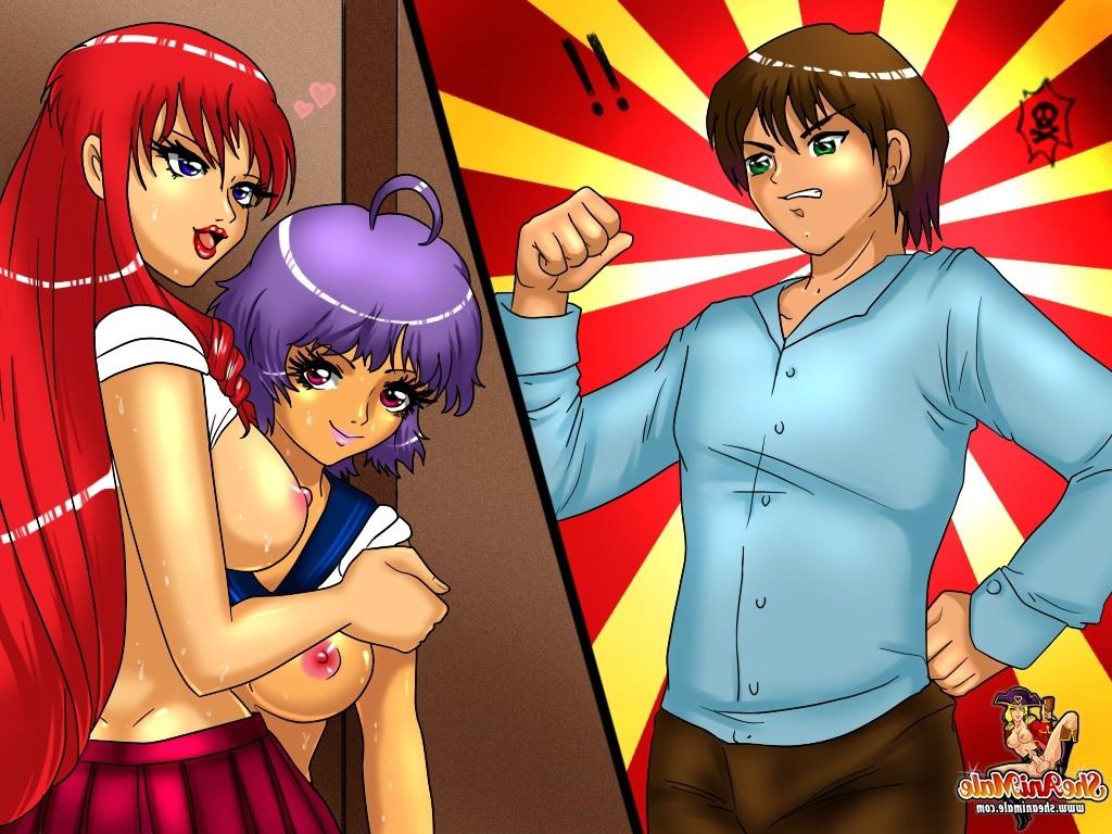 12P Boyfriend and girlfriend share a shemale