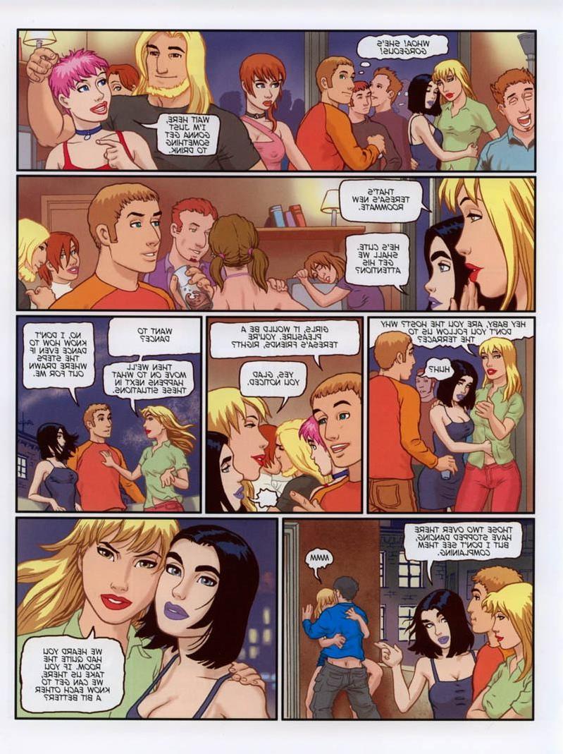 9P Anime comics of threesome party and imperfect imposter