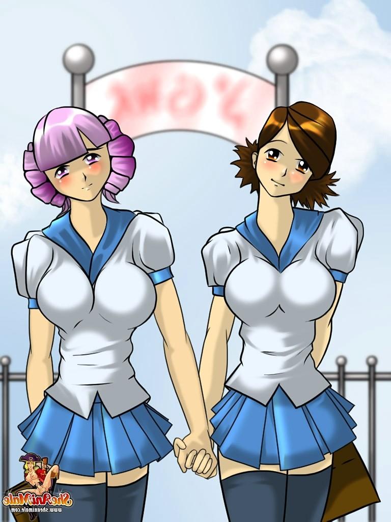 12P Shemale schoolgirls fuck and play