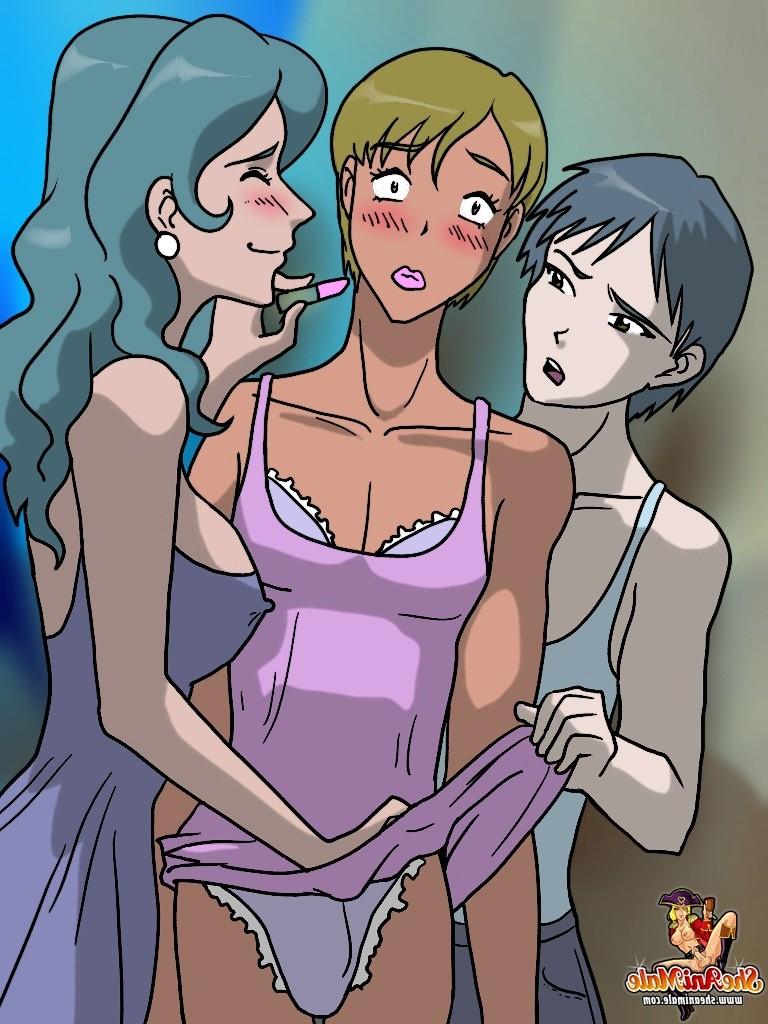 12P Shemale schoolgirls fuck and play