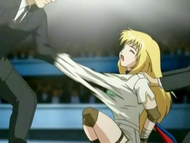 8P Anime with bound babe forced to group