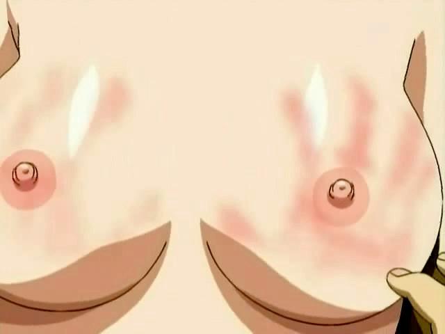8P Anime with bound babe forced to group