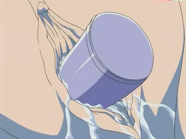 16P Pussy packed with toy and ass rammed by rod in hentai