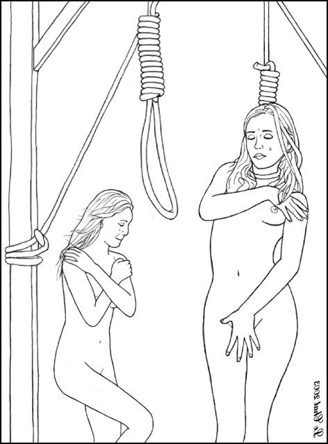 15P beautiful helpless womens hang tied with rope