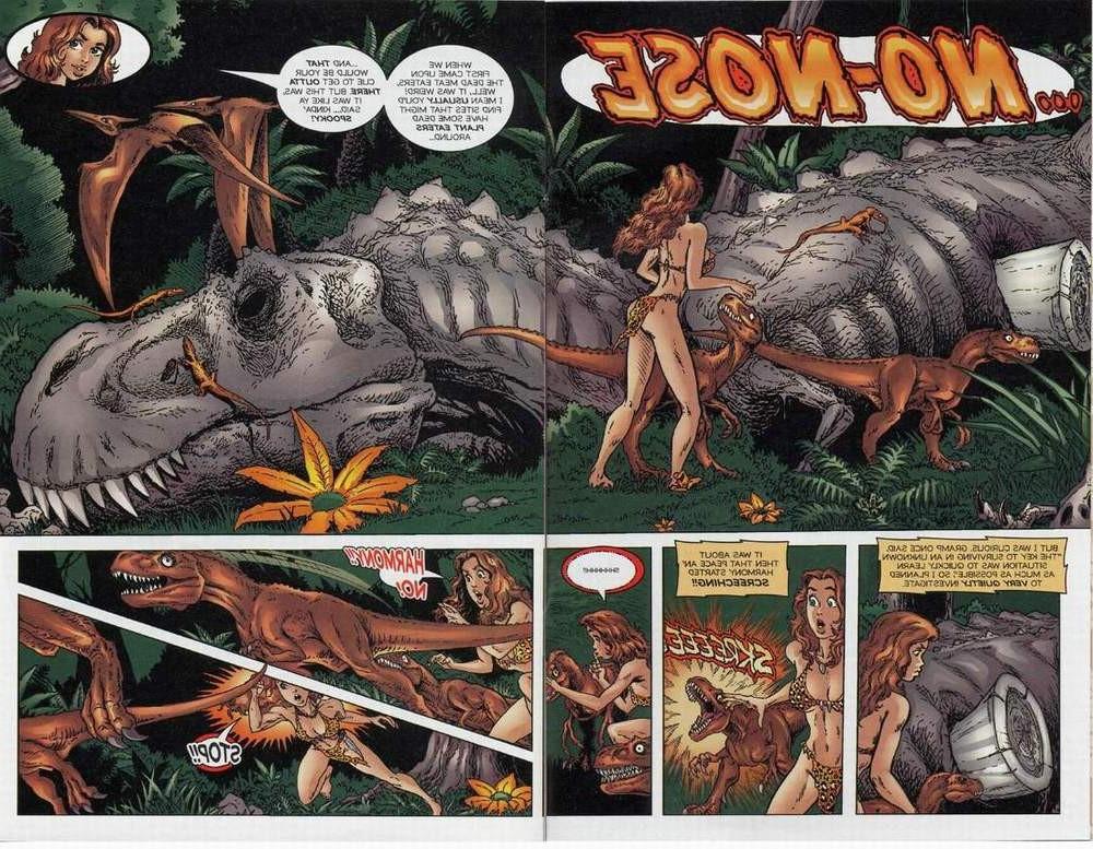 12P Anime comic of adventures cave woman and jungle girl