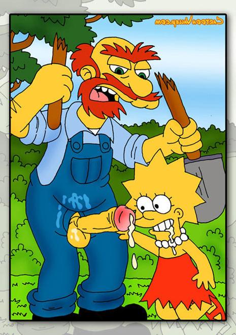 12P Lisa Simpson getting caught and swallowing cumshot 