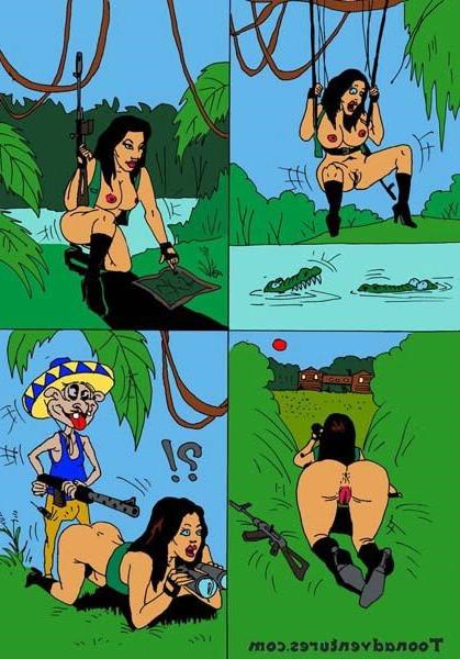 16P Sexy commando gets fucked on her mission and more sexy toons
