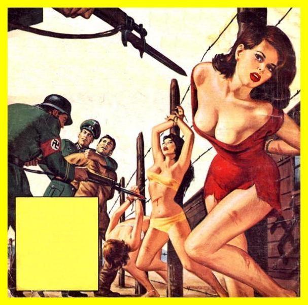 15P bizarre and painful nazi bondage drawing and art
