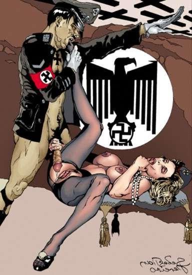 15P bizarre and painful nazi bondage drawing and art