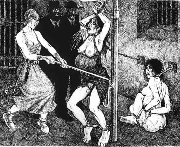 15P vintage evil female dungeon bondage horror art and drawings