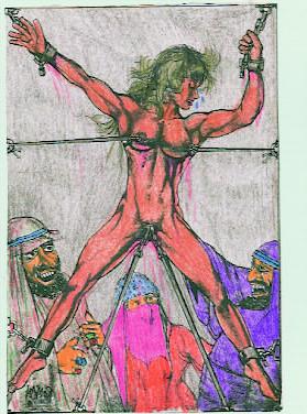 15P evil classic female bondage drawing and fetish artworks