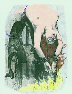 15P evil vintage female bondage drawing and fetish artworks