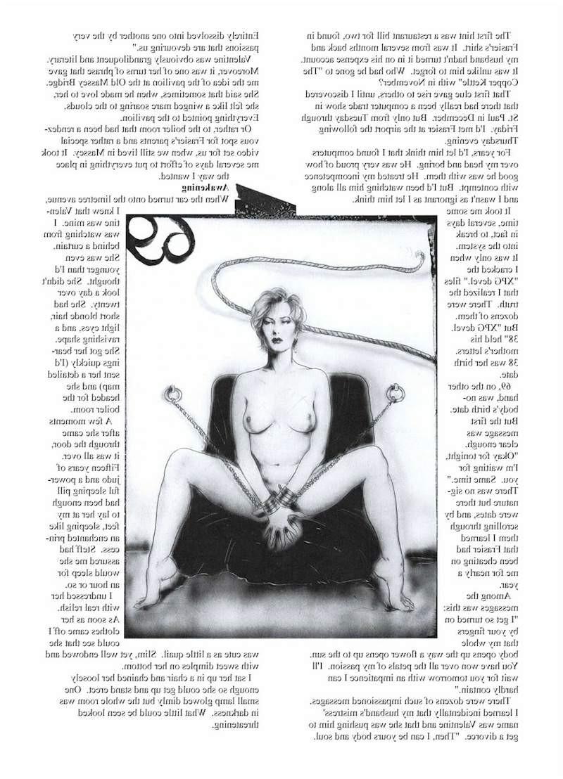 15P wrists chained evil sexual painful bondage illustrated story