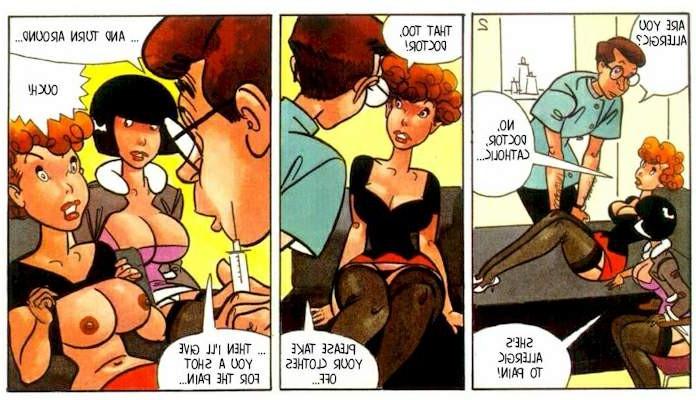 7P Anime porn comics of doctor and his  two sexy patients