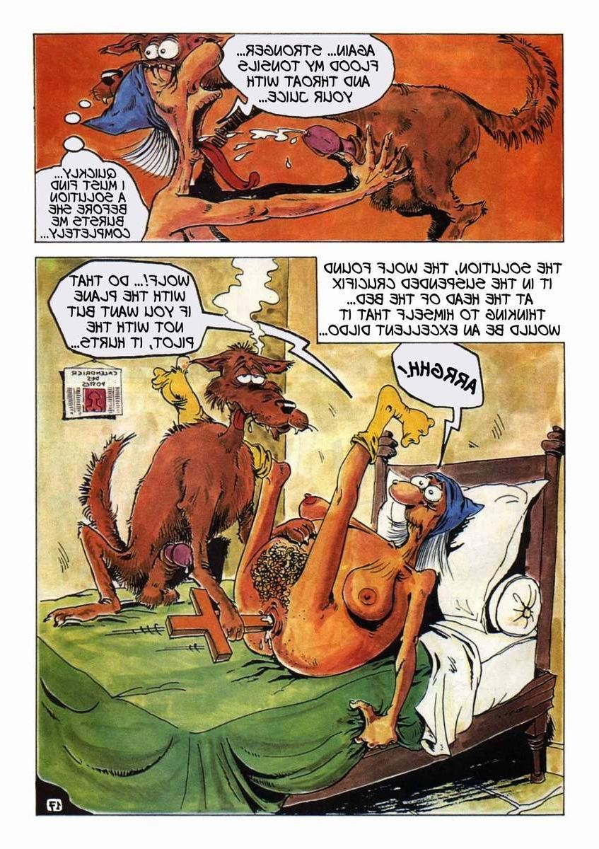 9P Comics of big red riding hood  and her grandmother have sex