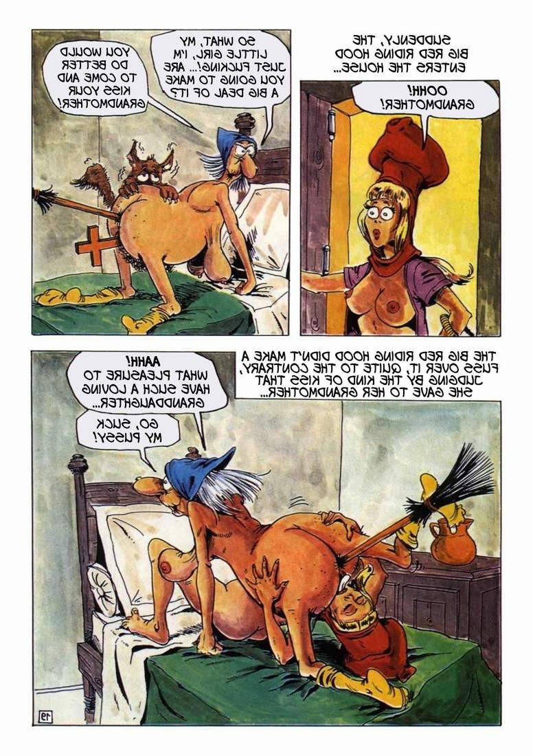 9P Comics of big red riding hood  and her grandmother have sex